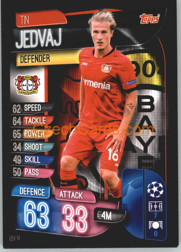 Tin Jedvaj 2019/20 Topps Match Attax #LEV 14