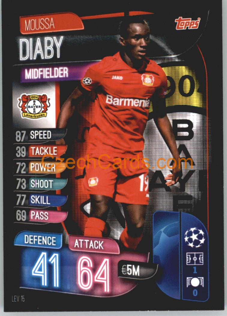 Moussa Diaby 2019/20 Topps Match Attax #LEV 15