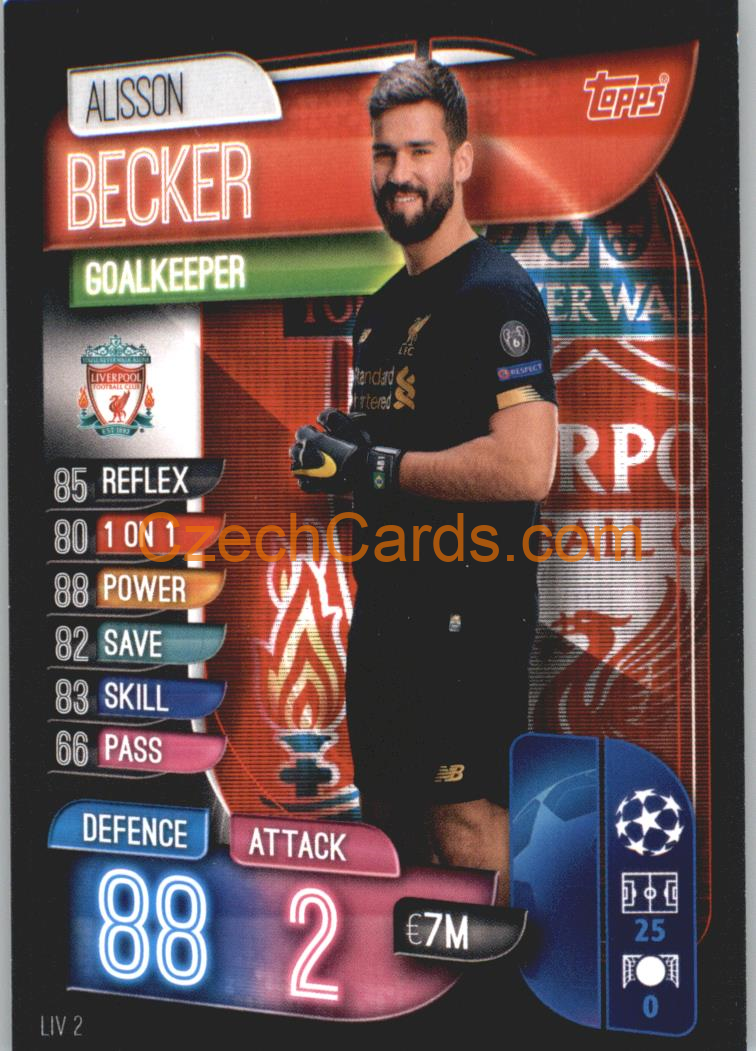 Alisson Becker 2019/20 Topps Match Attax #LIV 2