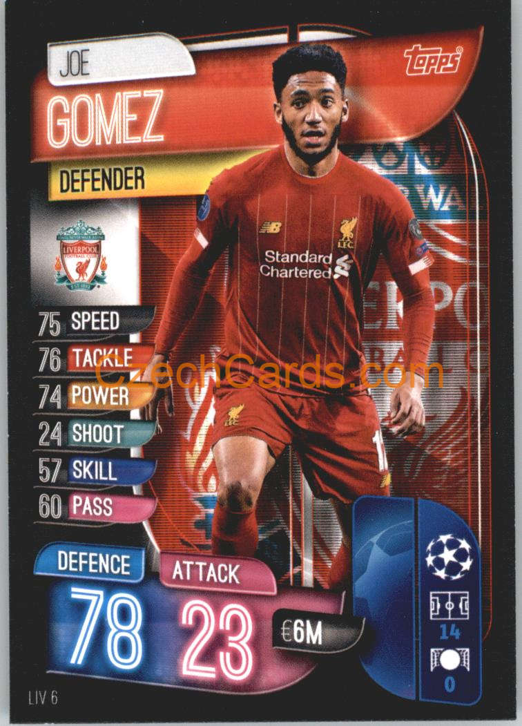 Joe Gomez 2019/20 Topps Match Attax #LIV 6