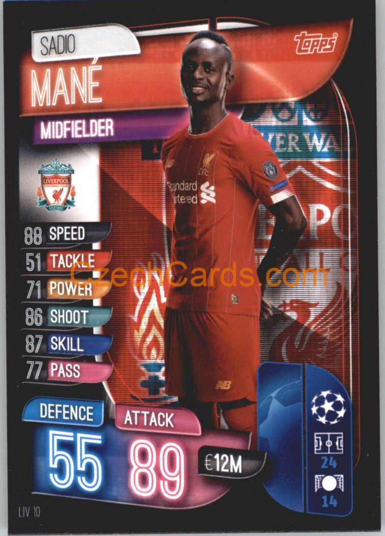 Sadio Mané 2019/20 Topps Match Attax #LIV 10