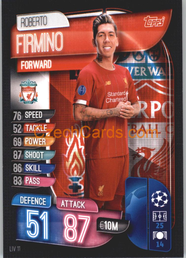 Roberto Firmino 2019/20 Topps Match Attax #LIV 11