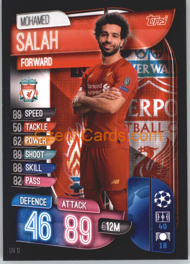 Mohamed Salah 2019/20 Topps Match Attax #LIV 12