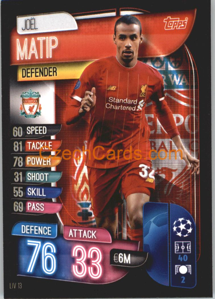 Joel Matip 2019/20 Topps Match Attax #LIV 13
