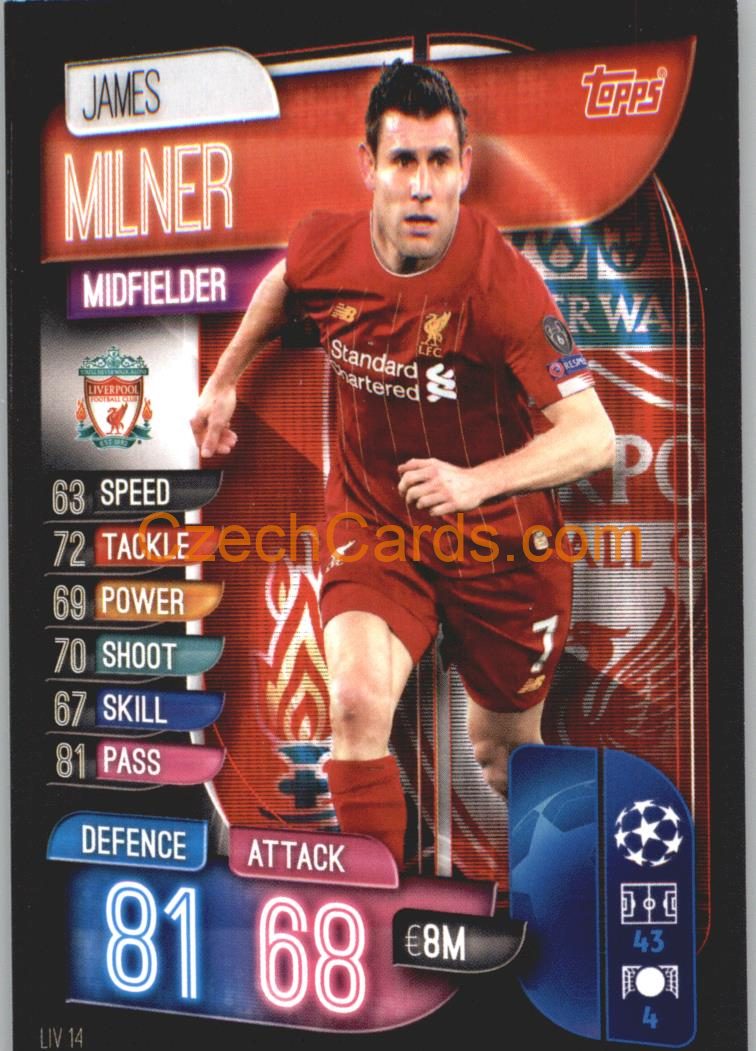 James Milner 2019/20 Topps Match Attax #LIV 14