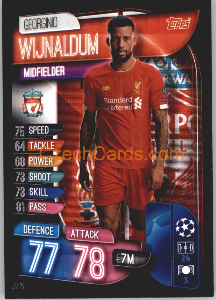 Georginio Wijnaldum 2019/20 Topps Match Attax #LIV 15