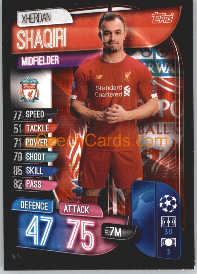 Xherdan Shaqiri 2019/20 Topps Match Attax #LIV 16