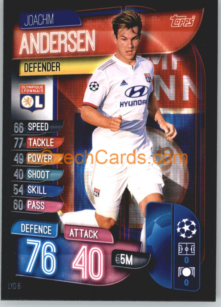 Joachim Andersen 2019/20 Topps Match Attax #LYO 6