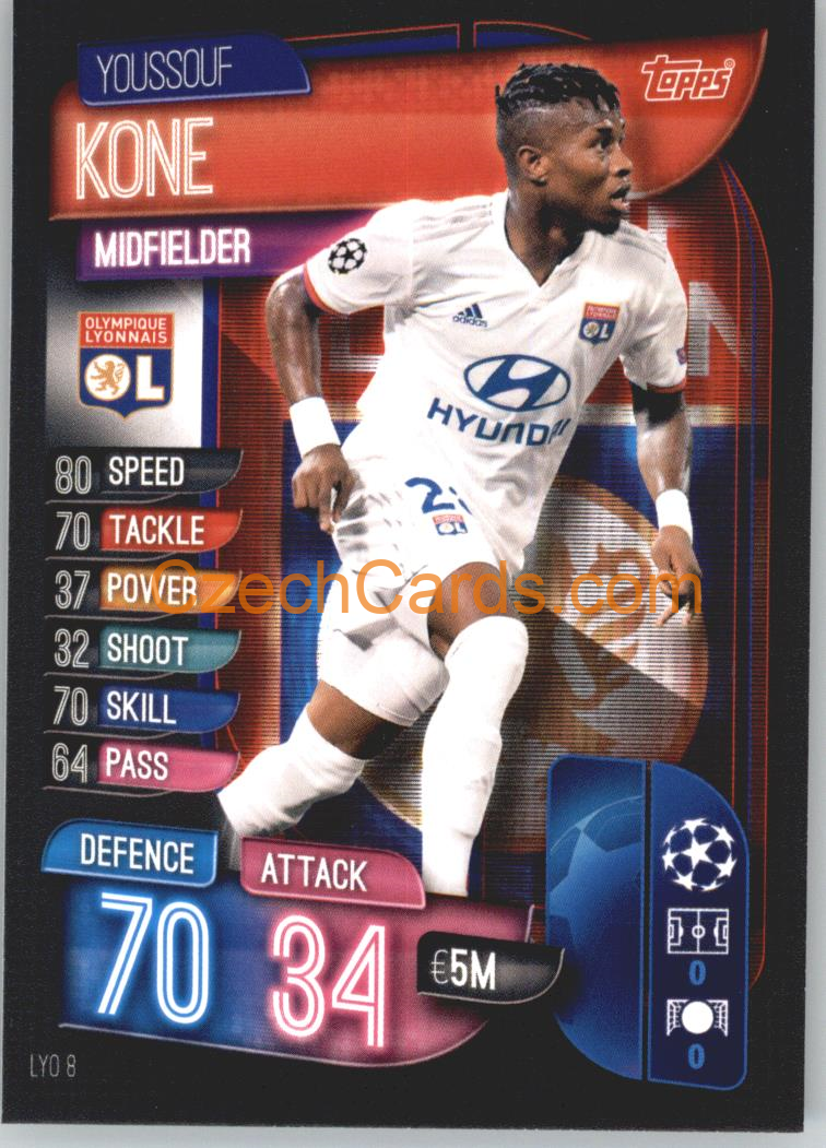 Youssouf Kone 2019/20 Topps Match Attax #LYO 8
