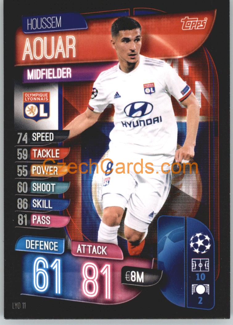 Houssem Aouar 2019/20 Topps Match Attax #LYO 11