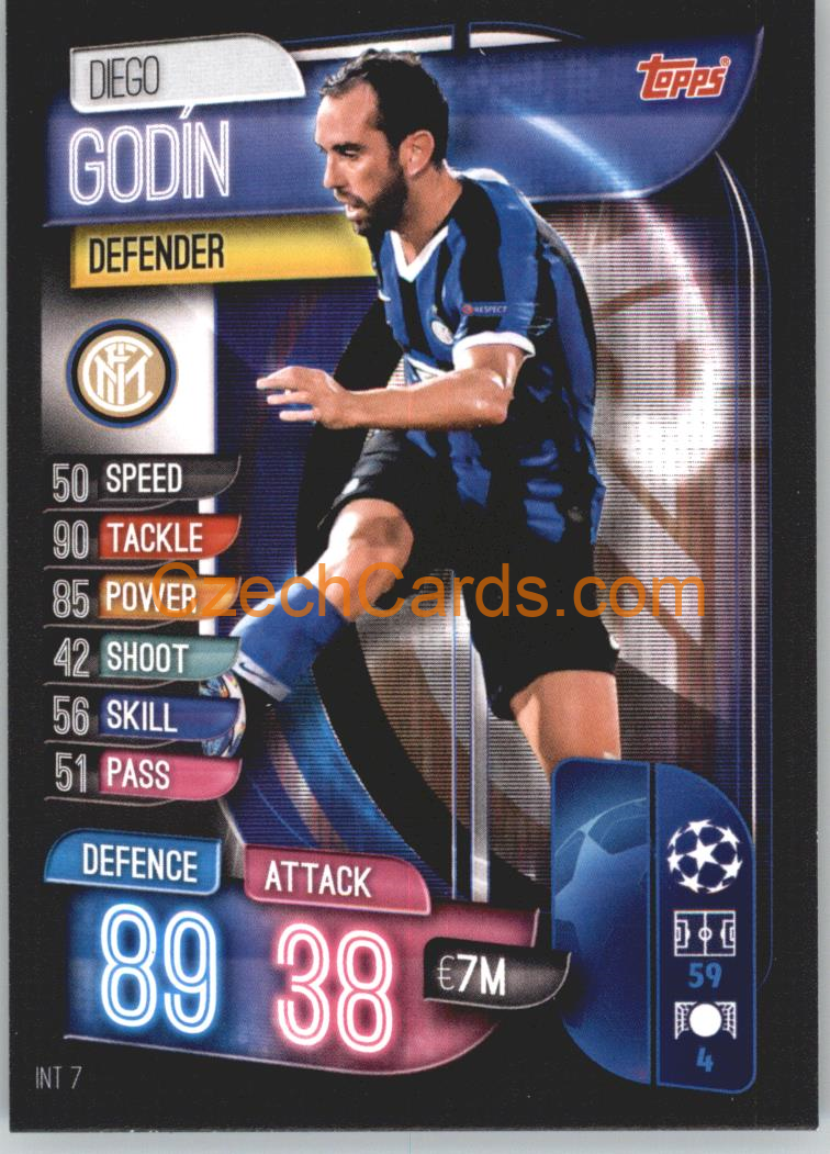 Diego Godín 2019/20 Topps Match Attax #INT 7