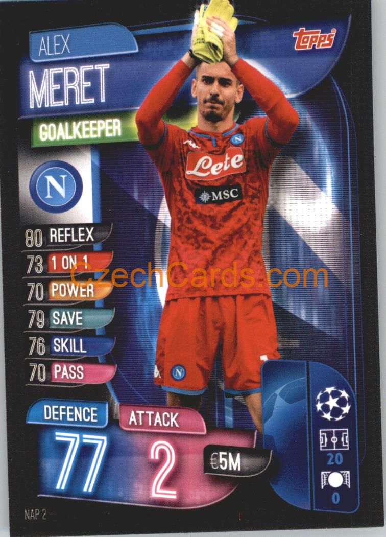 Alex Meret 2019/20 Topps Match Attax #NAP 2