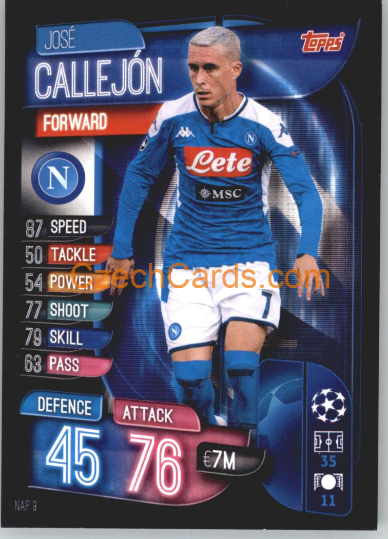 José Callejón 2019/20 Topps Match Attax #NAP 9