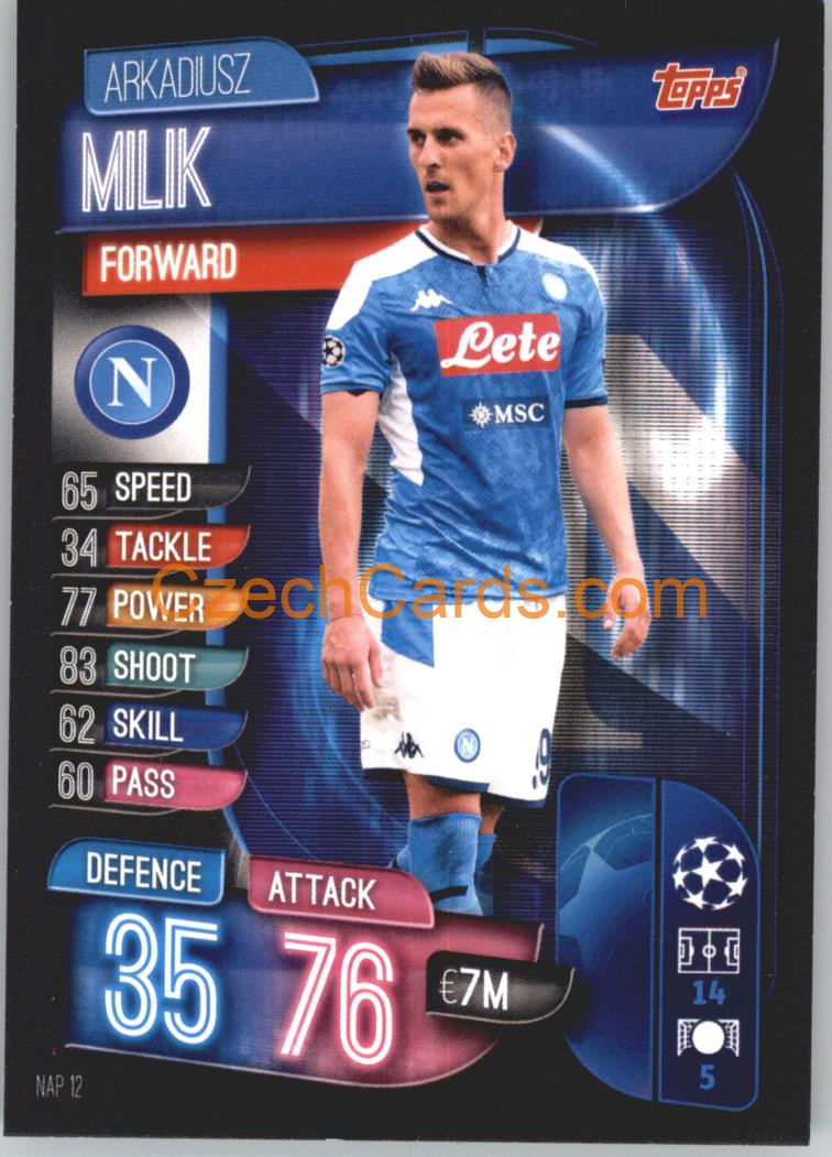 Arkadiusz Milik 2019/20 Topps Match Attax #NAP 12