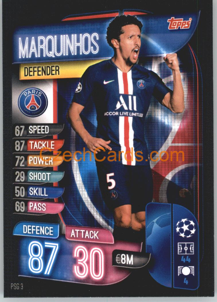 Marquinhos 2019/20 Topps Match Attax #PSG 3