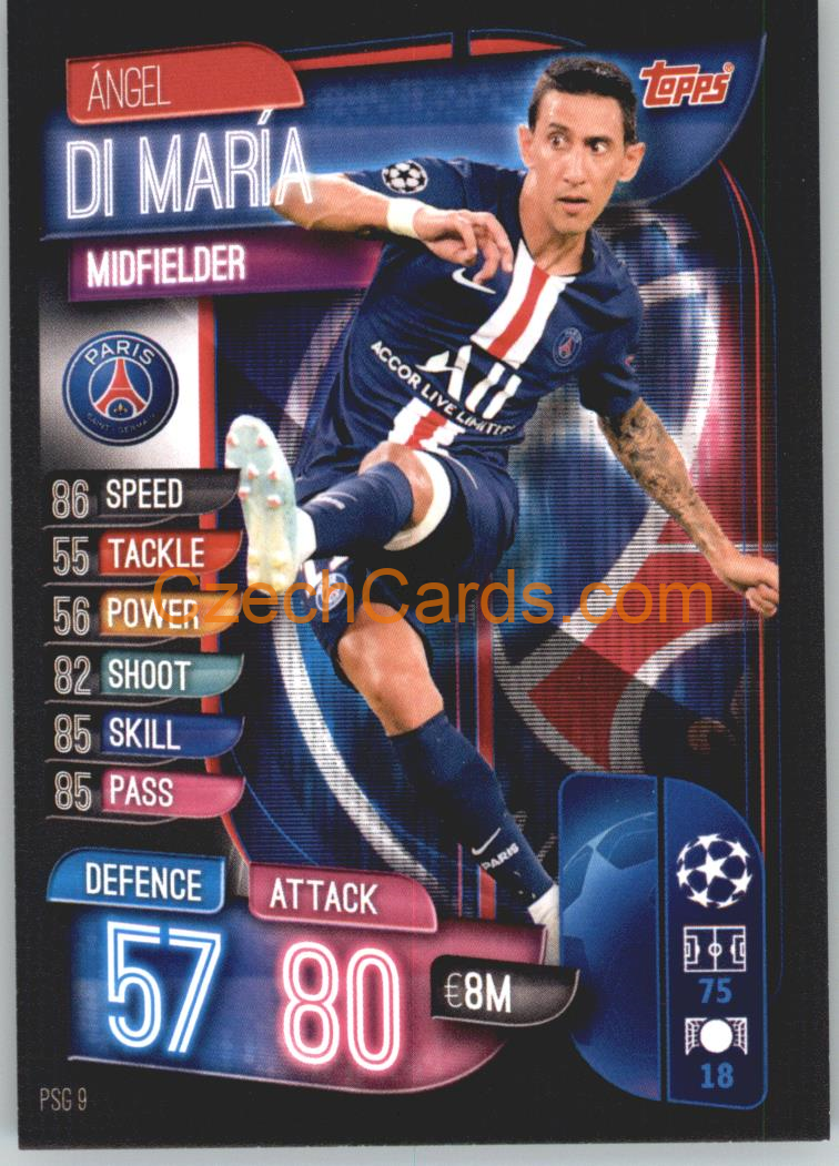 Ángel Di María 2019/20 Topps Match Attax #PSG 9