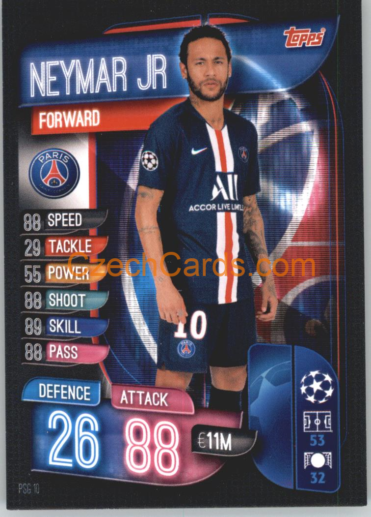 Neymar Jr. 2019/20 Topps Match Attax #PSG 10