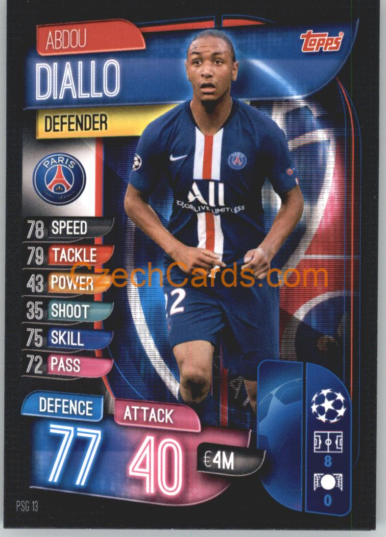 Abdou Diallo 2019/20 Topps Match Attax #PSG 13