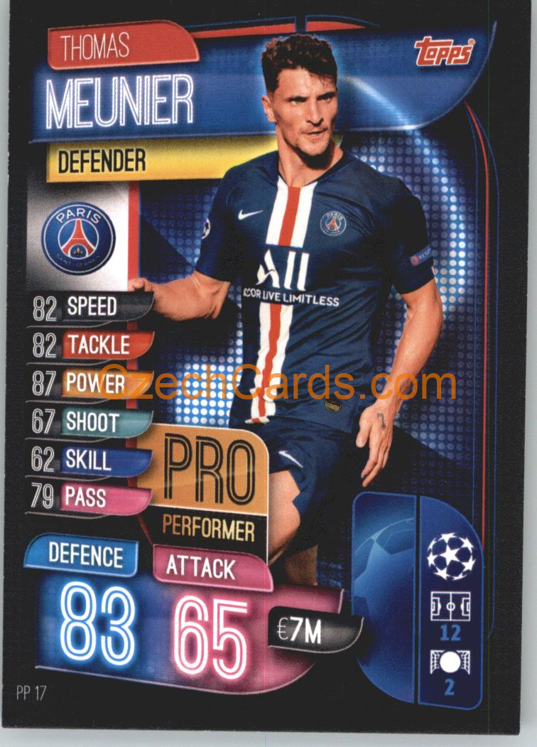 Thomas Meunier 2019/20 Topps Match Attax Pro Performer #PP 17