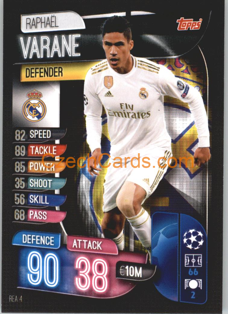 Raphaël Varane 2019/20 Topps Match Attax #REA 4