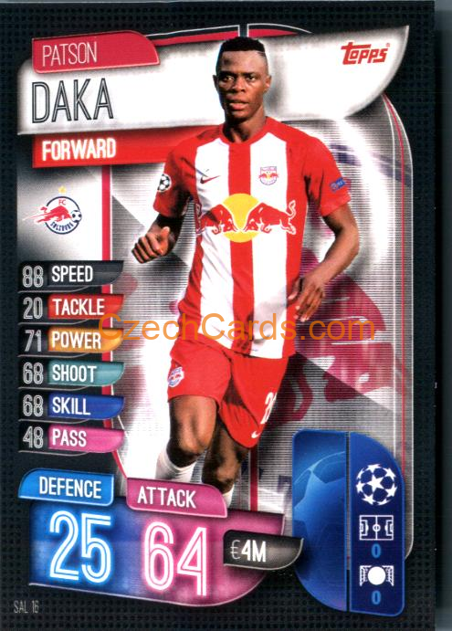 Patson Daka 2019/20 Topps Match Attax #SAL 16 Rookie