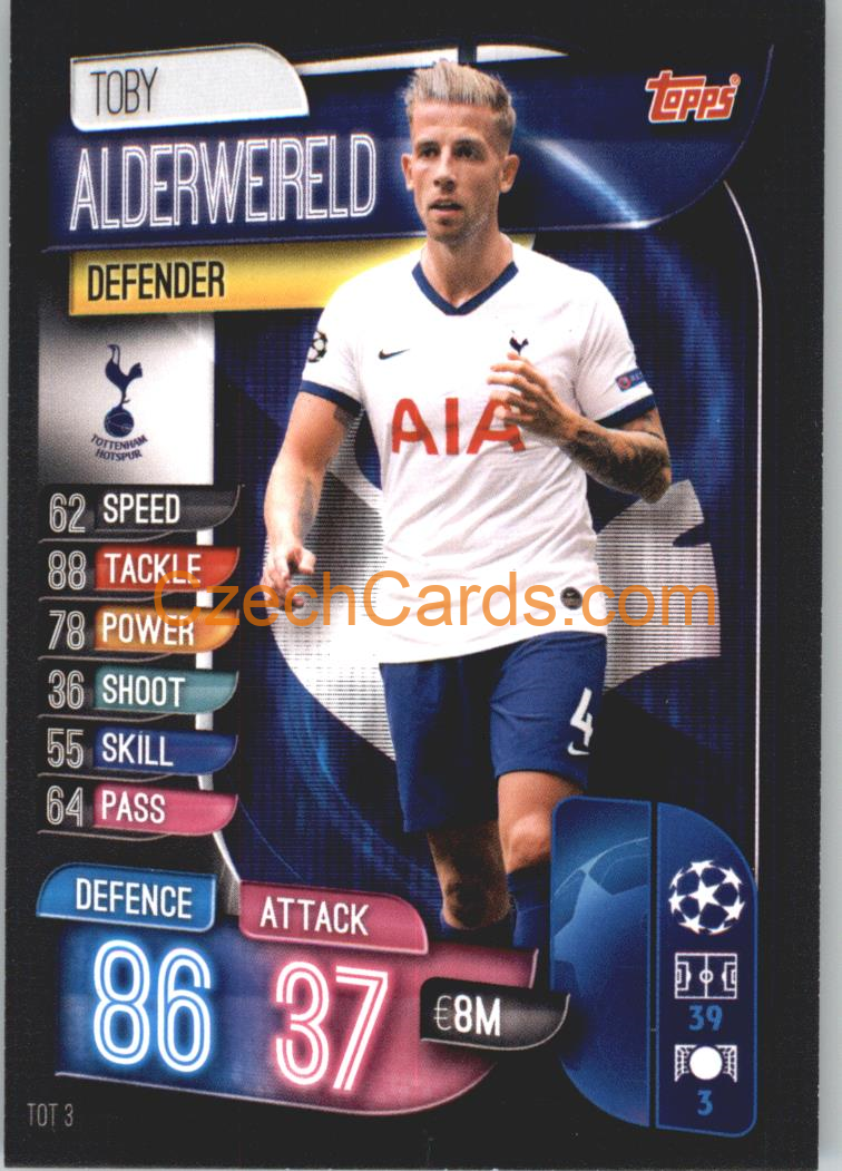 Toby Alderweireld 2019/20 Topps Match Attax #TOT 3