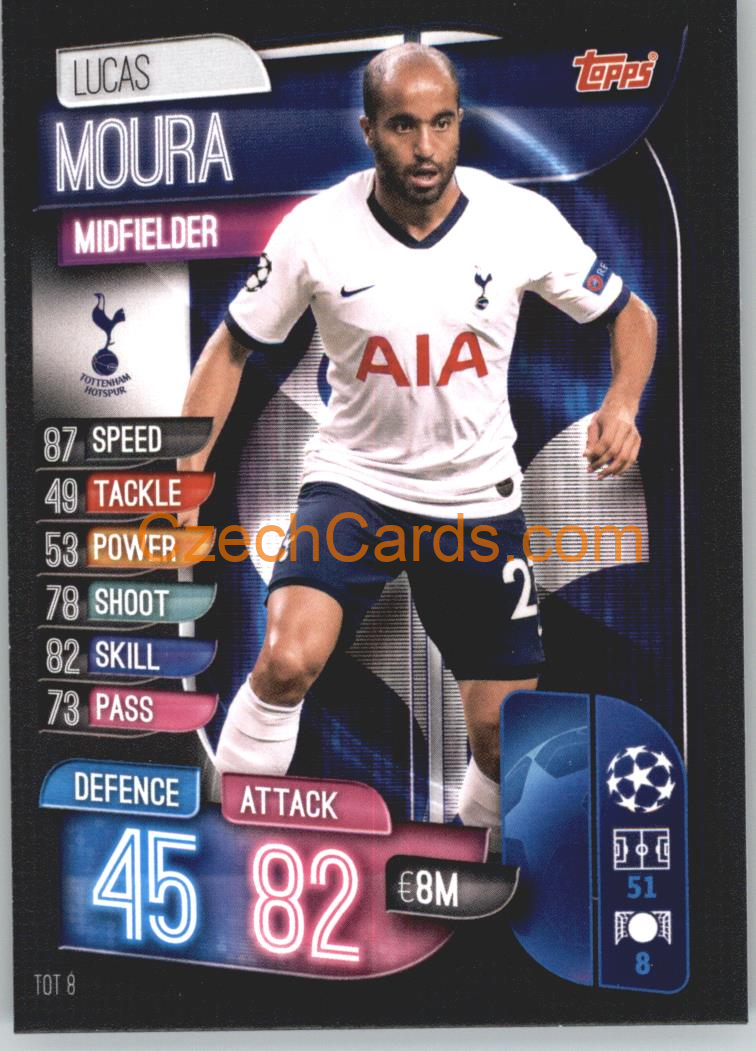 Lucas Moura 2019/20 Topps Match Attax #TOT 8