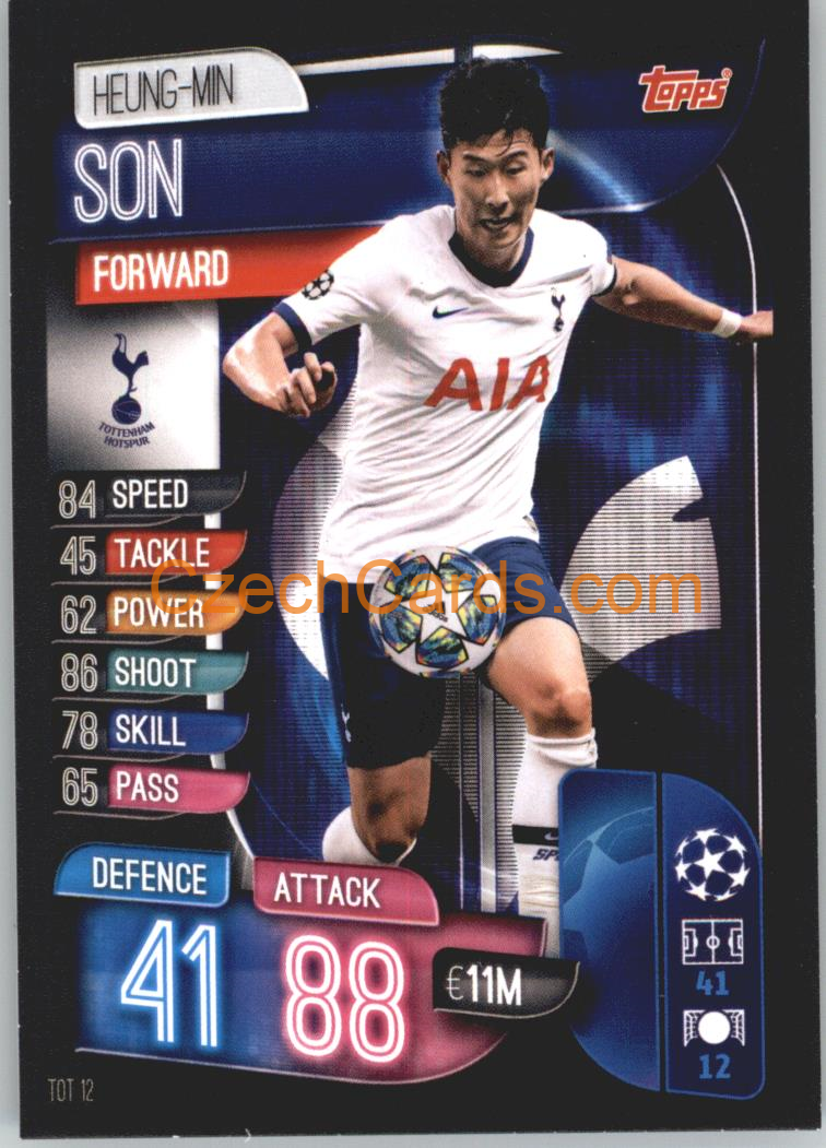 Heung-Min Son 2019/20 Topps Match Attax #TOT 12