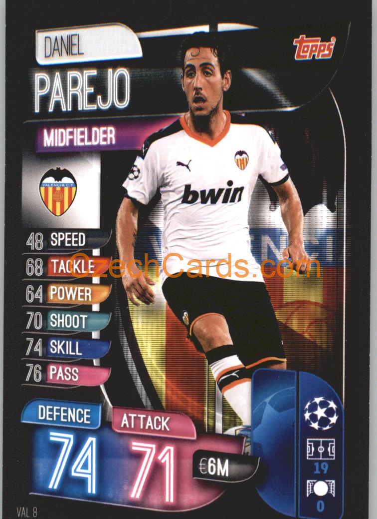 Daniel Parejo 2019/20 Topps Match Attax #VAL 8