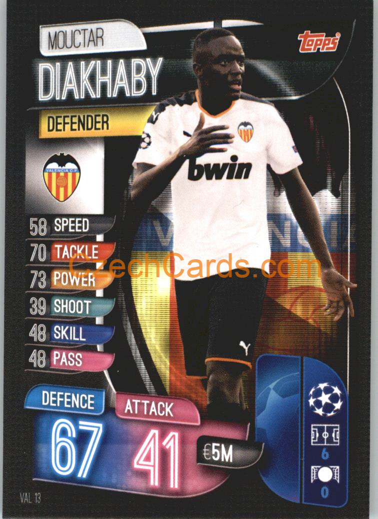Mouctar Diakhaby 2019/20 Topps Match Attax #VAL 13