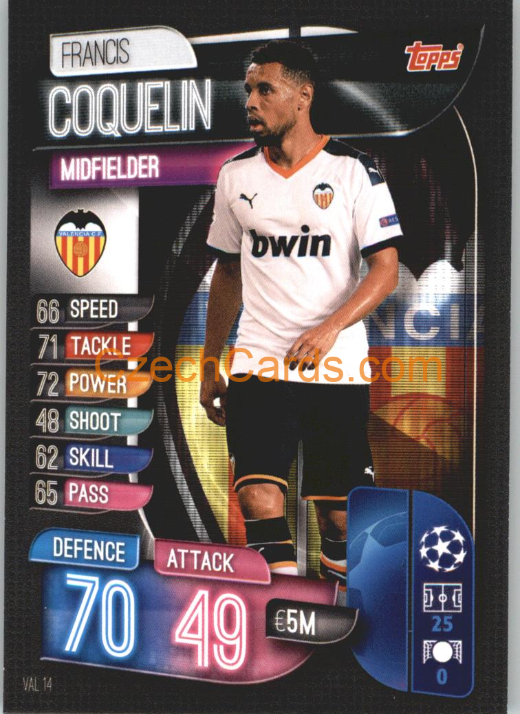 Francis Coquelin 2019/20 Topps Match Attax #VAL 14
