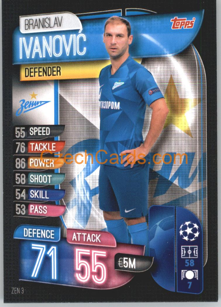 Branislav Ivanovic 2019/20 Topps Match Attax #ZEN 3