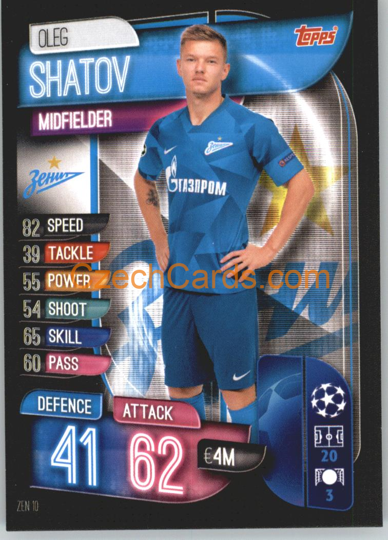 Oleg Shatov 2019/20 Topps Match Attax #ZEN 10