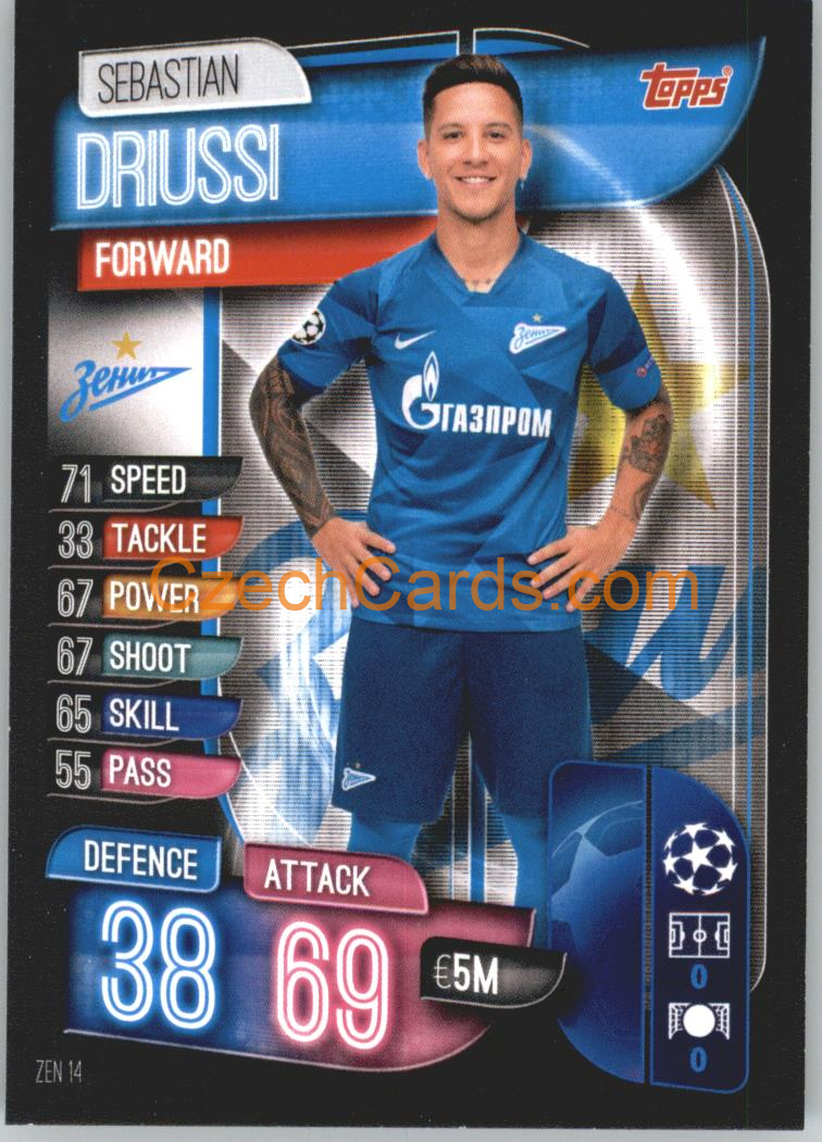 Sebastián Driussi 2019/20 Topps Match Attax #ZEN 14