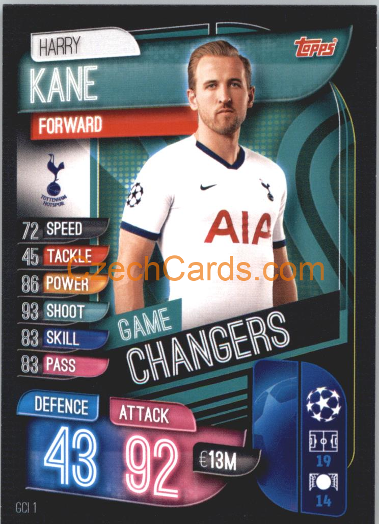 Harry Kane 2019/20 Topps Match Attax Game Changer #GSI 1