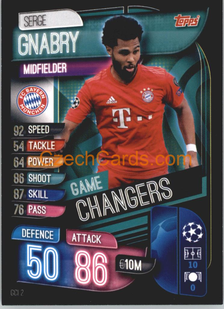 Serge Gnabry 2019/20 Topps Match Attax Game Changer #GSI 2