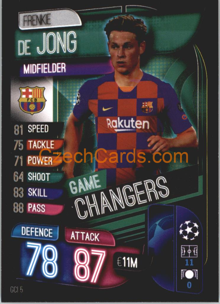 Frenkie de Jong 2019/20 Topps Match Attax Game Changer #GSI 5