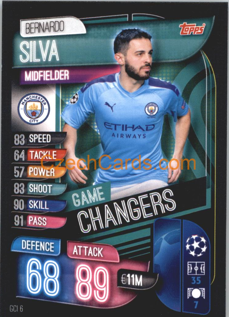 Bernardo Silva 2019/20 Topps Match Attax Game Changer #GSI 6