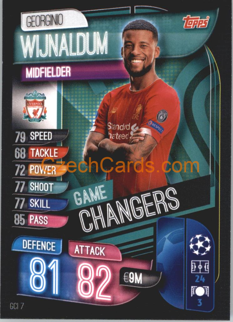 Georginio Wijnaldum 2019/20 Topps Match Attax Game Changer #GSI 7