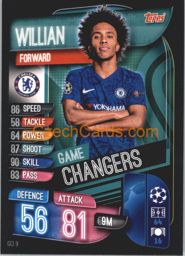 Willian 2019/20 Topps Match Attax Game Changer #GSI 9