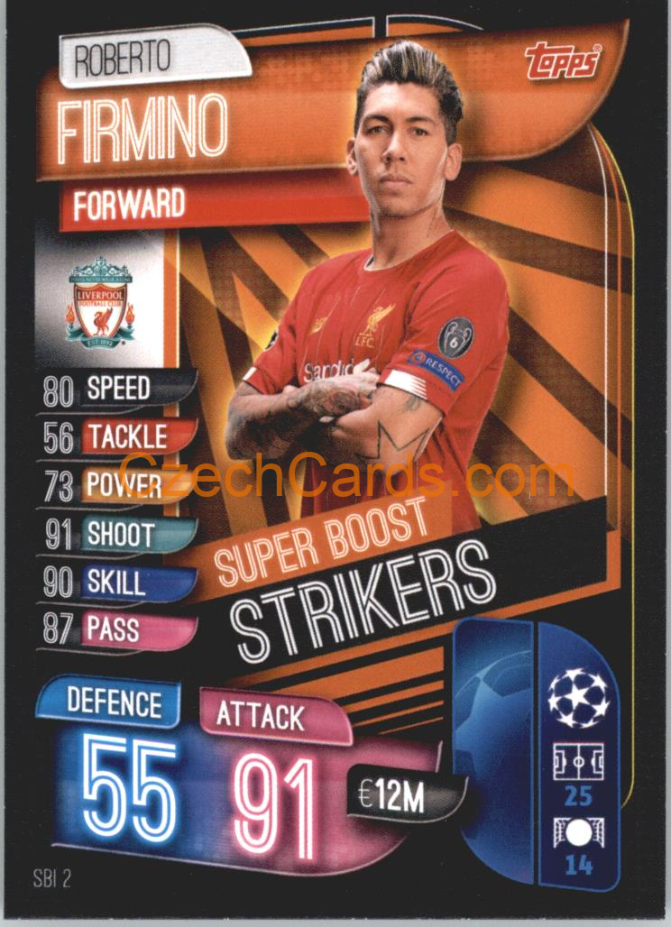 Roberto Firmino 2019/20 Topps Match Attax Super Boost Strikers #SBI 2