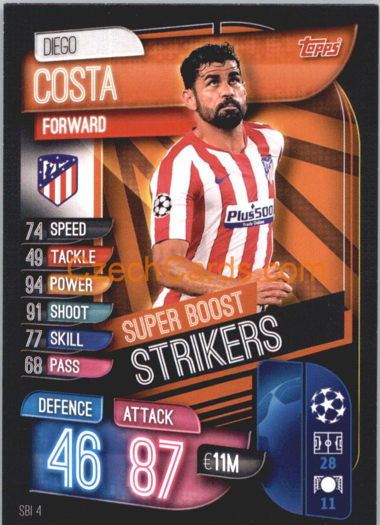 Diego Costa 2019/20 Topps Match Attax Super Boost Strikers #SBI 4