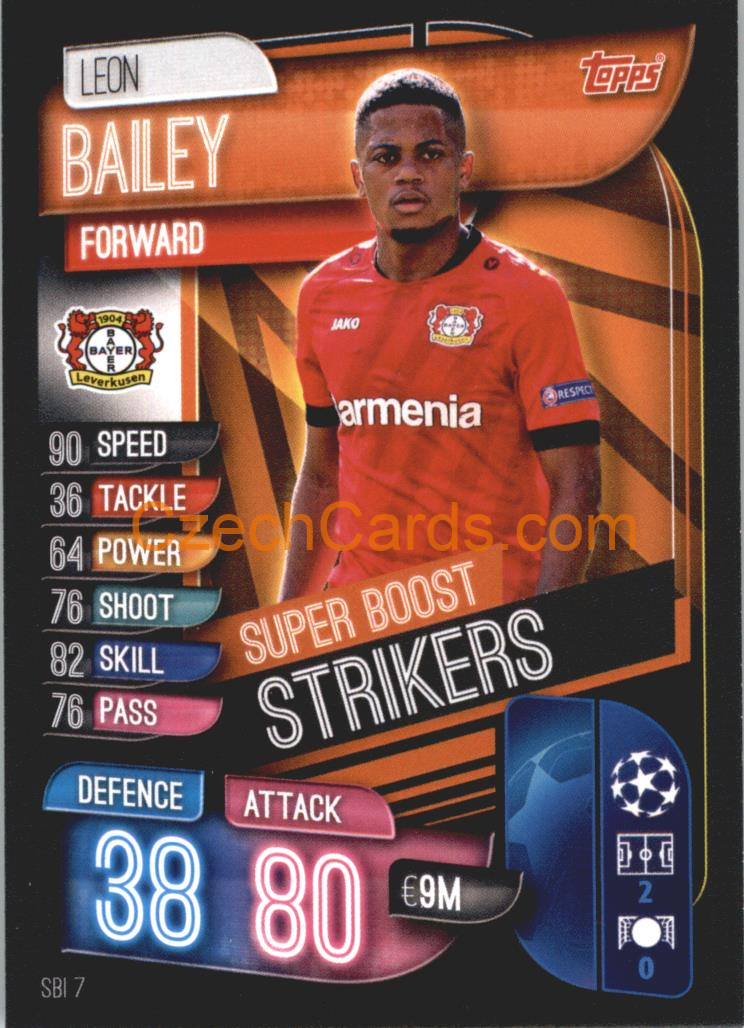 Leon Bailey 2019/20 Topps Match Attax Super Boost Strikers #SBI 7