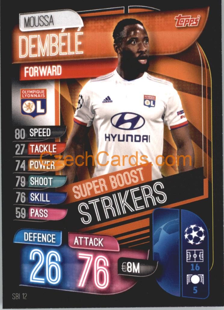 Moussa Dembélé 2019/20 Topps Match Attax Super Boost Strikers #SBI 12