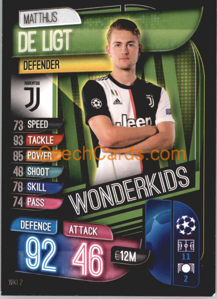 Matthijs de Ligt 2019/20 Topps Match Attax Wonderkids #WKI 2