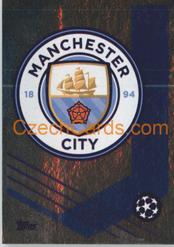 Manchester City FC Badge 2021/22 Topps UCL Sticker foil #35