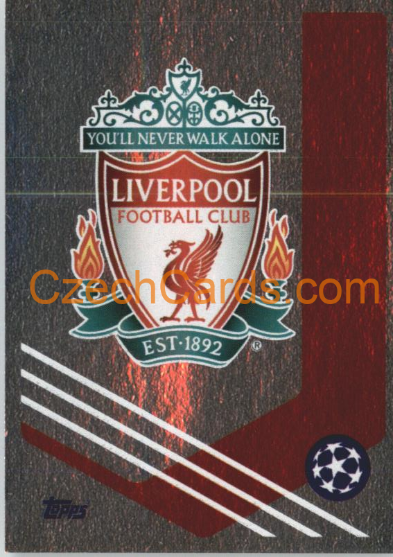 Liverpool FC Badge 2021/22 Topps UCL Sticker foil #40