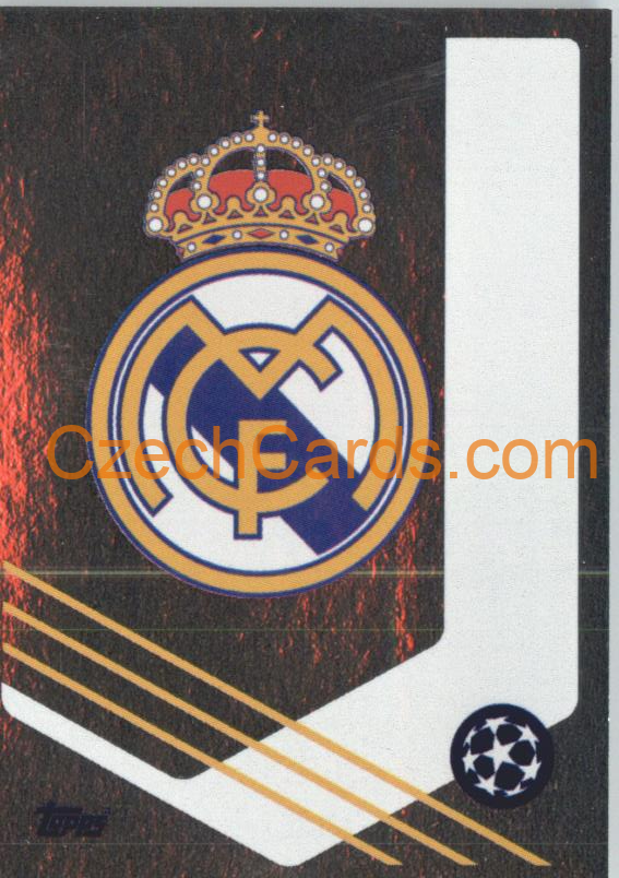 Real Madrid C.F. Badge 2021/22 Topps UCL Sticker foil #48