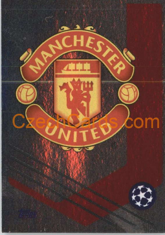 Manchester United Badge 2021/22 Topps UCL Sticker foil #56