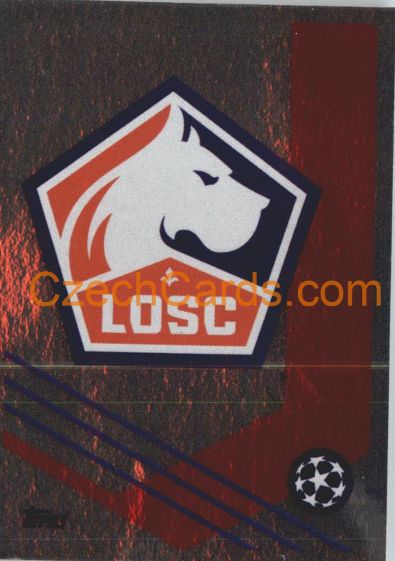 LOSC Lille Badge 2021/22 Topps UCL Sticker foil #59